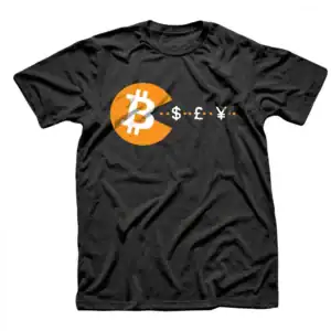 Pacman Bitcoin T-Shirt – BTC Gobbles Fiat