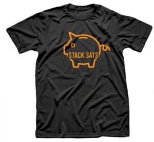 Stack Sats Bitcoin T-Shirt – Stacking Satoshis Tee